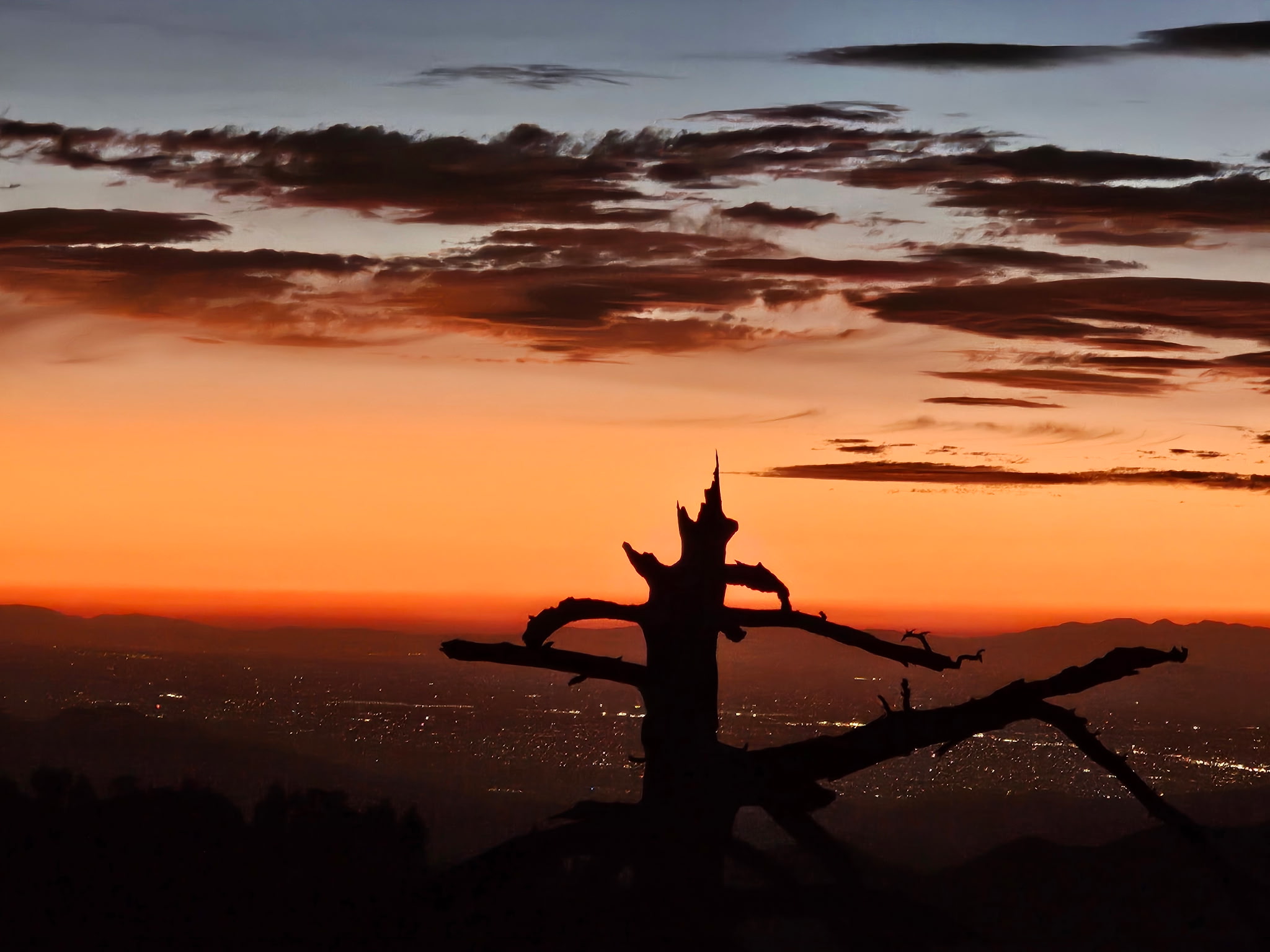 Sunset over the Big Bear valley